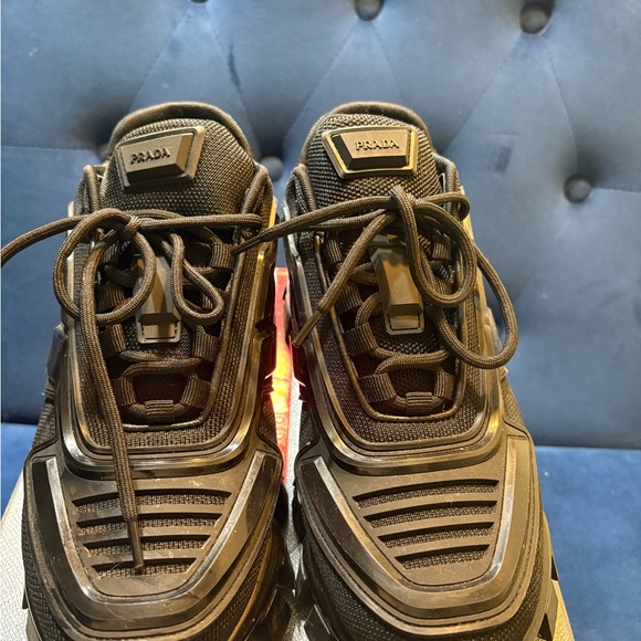 Prada Men's Black and Gray Sneakers